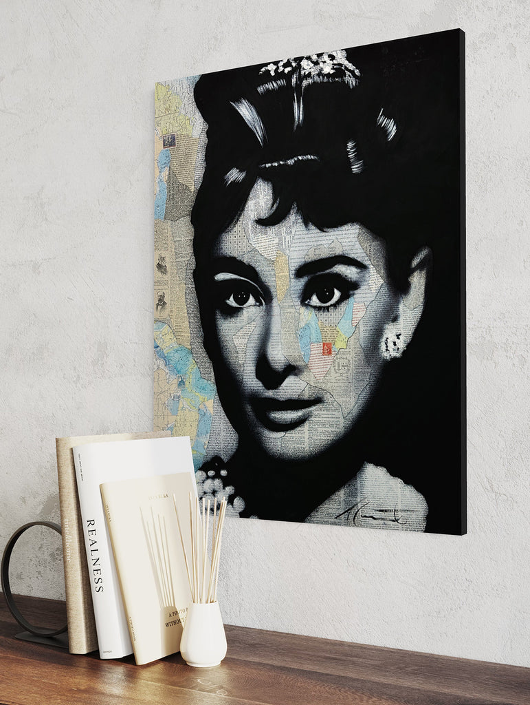 Audrey breakfast at tiffany Artwork by Andre Monet
