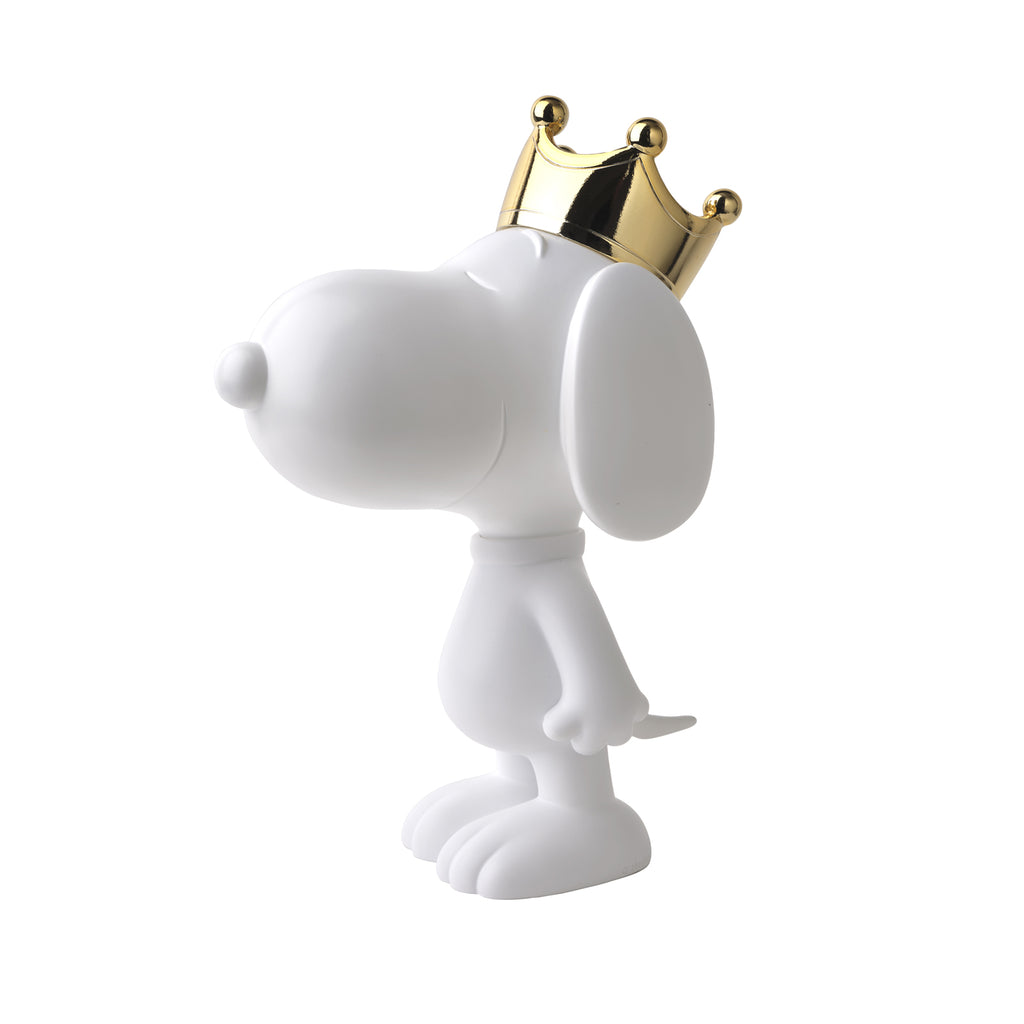 Snoopy Crown Sculpture by Leblon Delienne France (Matt White & Gold)
