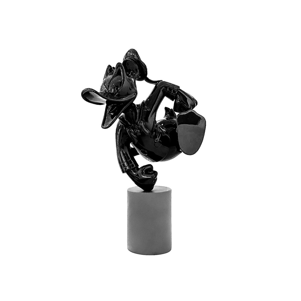 Glossy Donald Duck Sculpture by Leblon Delienne (Black with Grey Base)