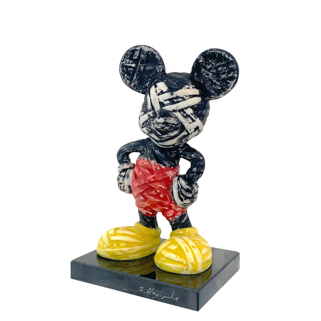 Coloured acrylic resin scultpure Mickey Mouse by Stathis Alexopoulos