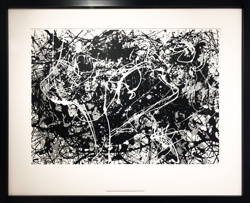 Lithography framed Black silver by Jackson Pollock