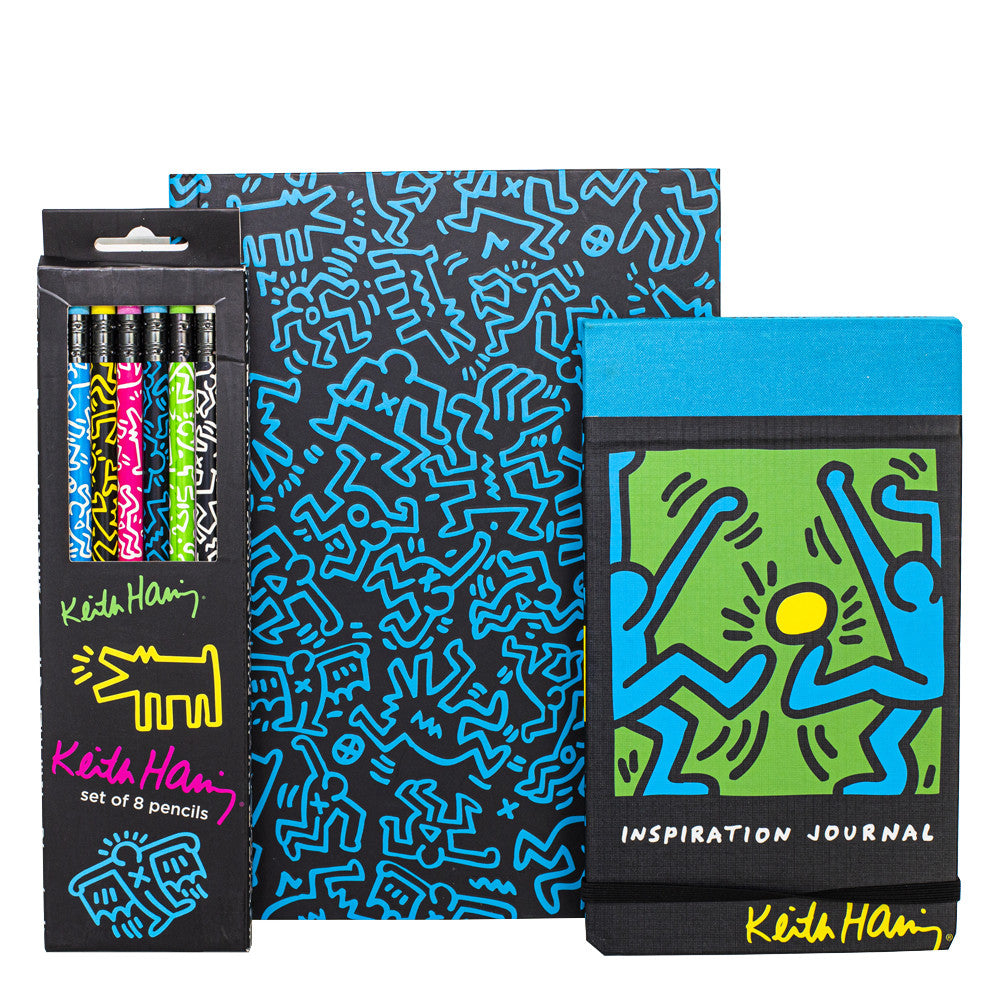 Keith Haring Notebook and Pencils