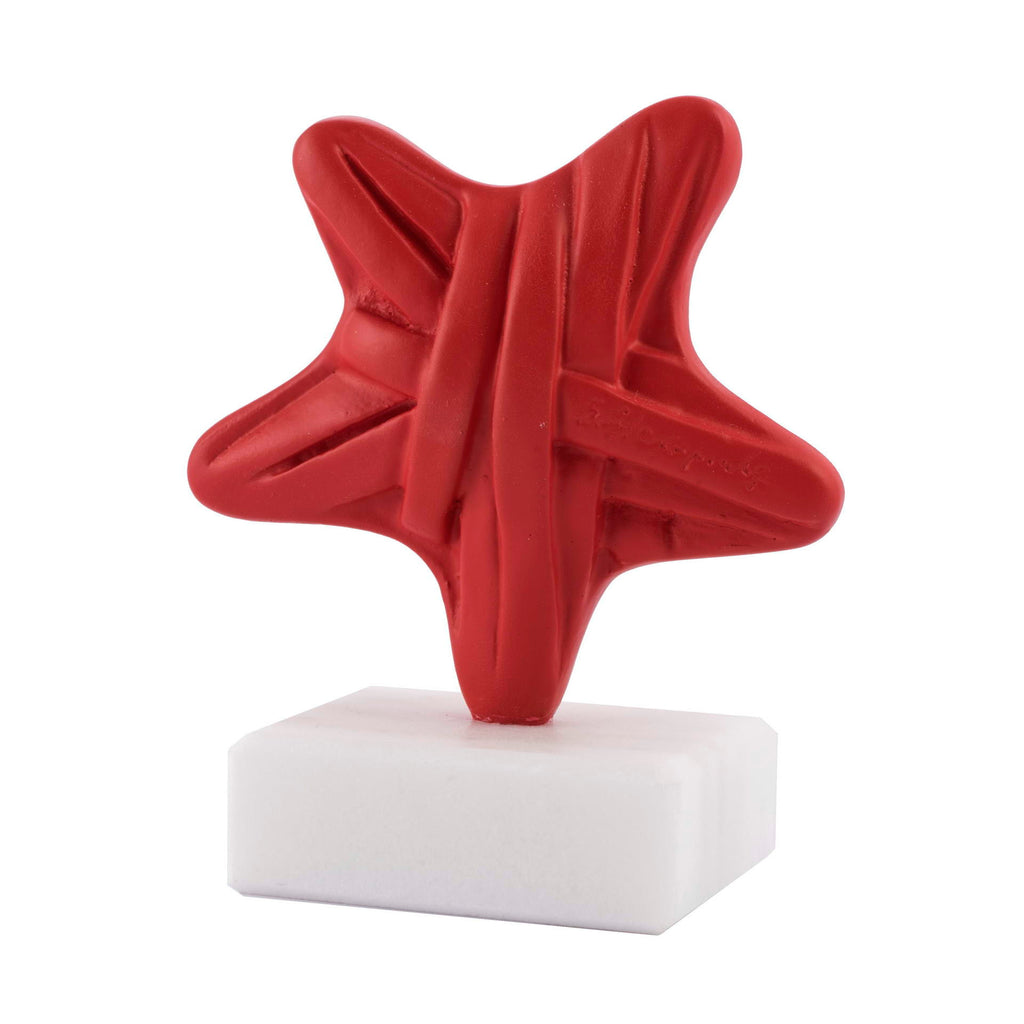 Red Star resin sculpture by Stathis Alexopoulos