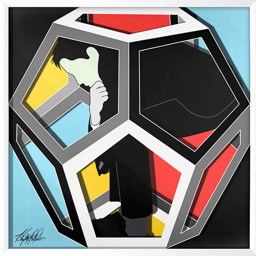 Cosmos Dodecahedron II, Triptych, Layered Plexiglass, Wall Art, Brigitte Polemis, Visual Artist