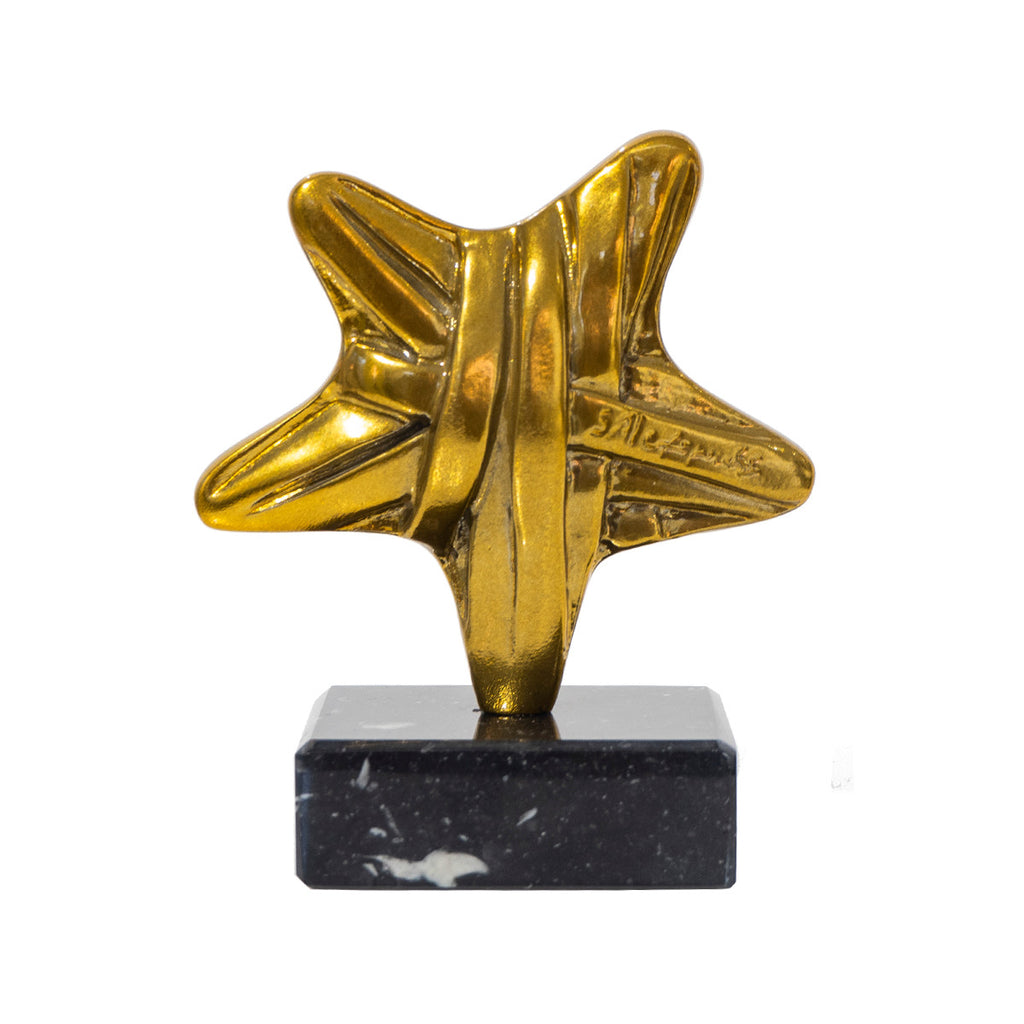 Gold Chromed Star Sculpture by Stathis Alexopoulos