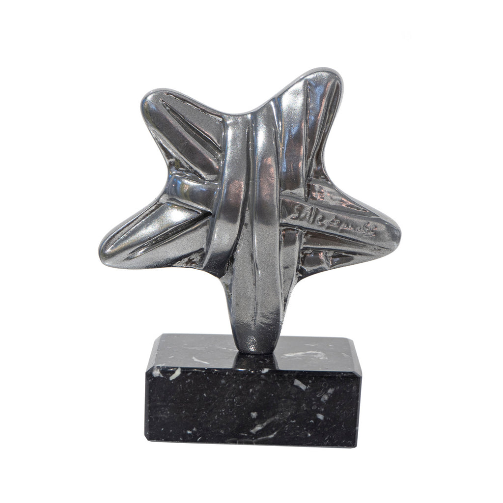 Silver Chromed Star Sculpture by Stathis Alexopoulos