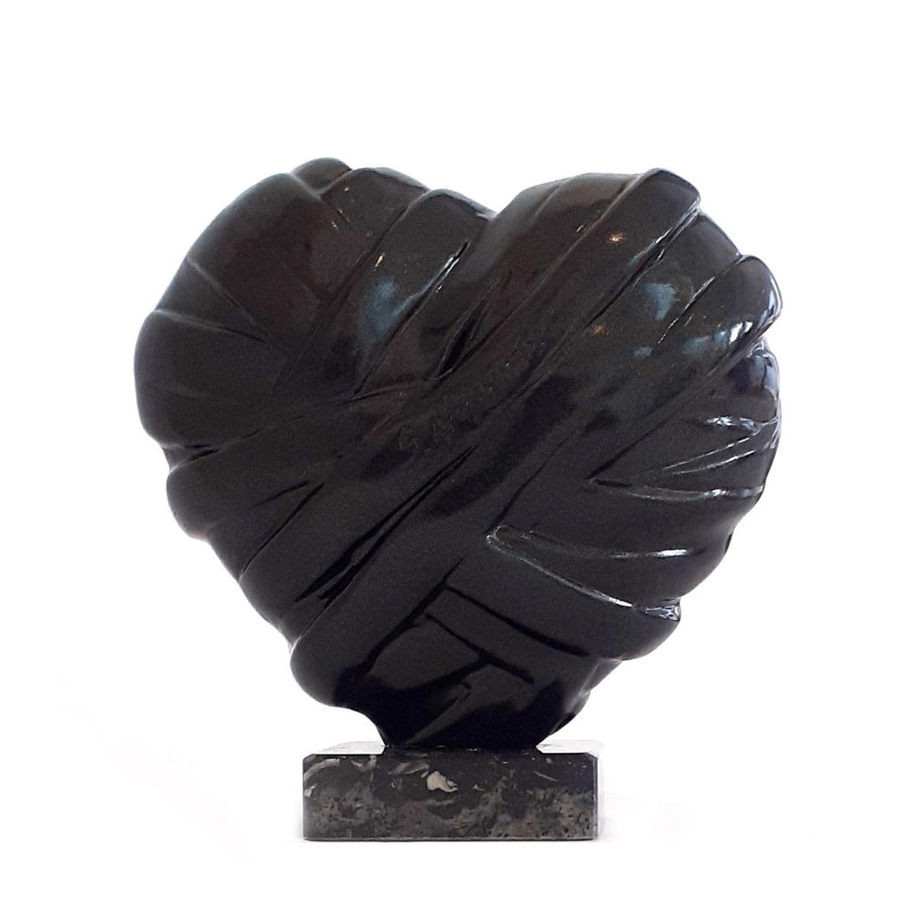 Black Metallic Heart Sculpture by Alexopoulos Stathis