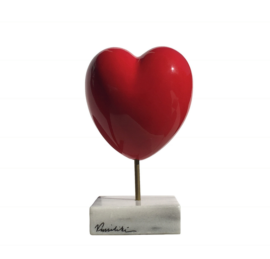 Sculpture Heart by Vassiliki (Red)