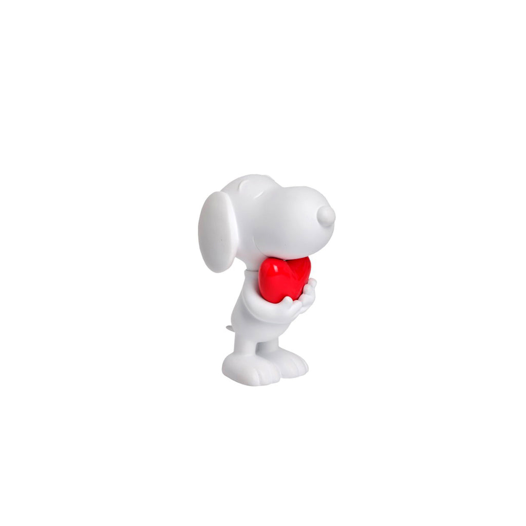 Snoopy with Heart Sculpture by Leblon Delienne (White & Red)