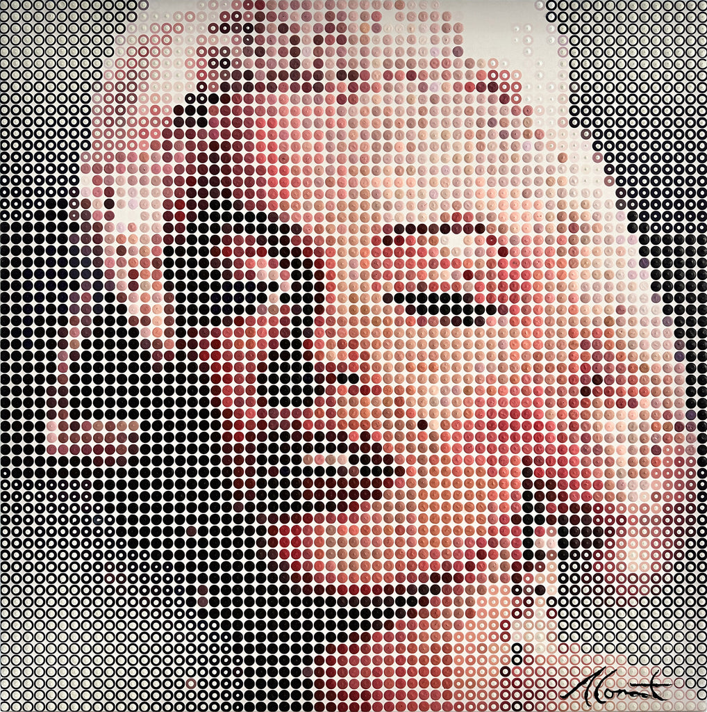 Dot Art Marilyn Monroe by Andre Monet