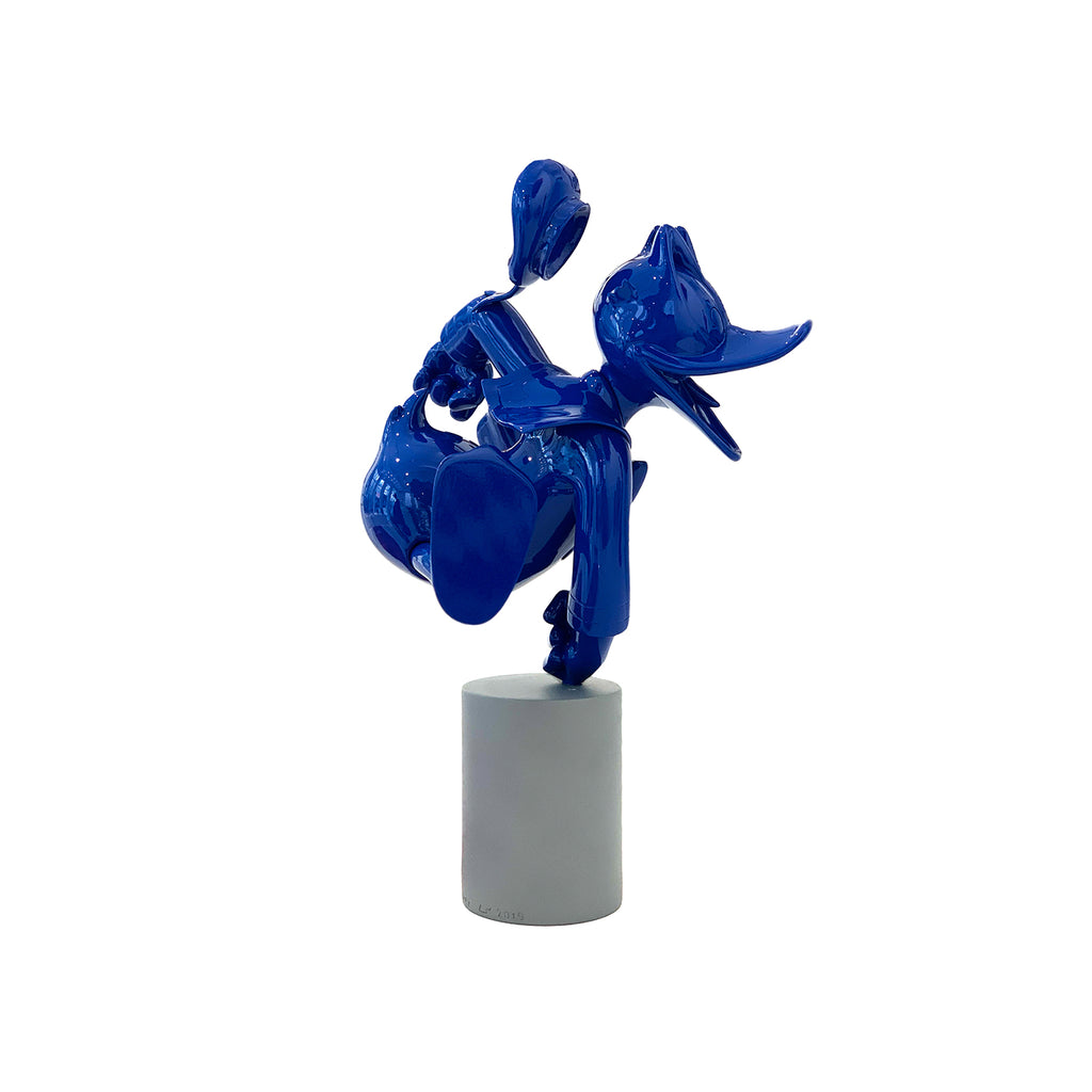 Glossy Donald Duck Sculpture by Leblon Delienne (Blue with Grey Base)