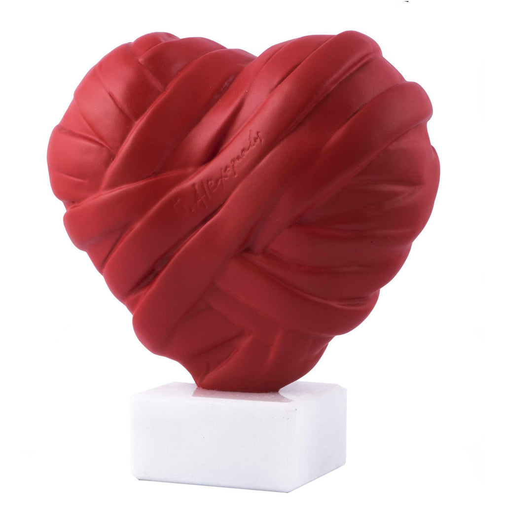 Red Heart Resin Sculpture by Alexopoulos