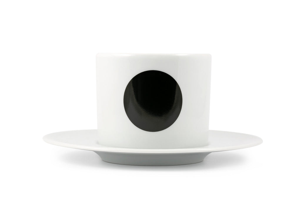 Coffee cup Arrow and Circle by rotate design (Black and White)