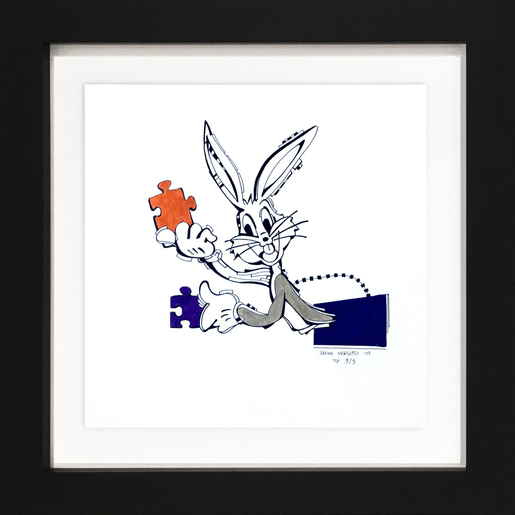 bunny Acrylic painting by Vergitsi