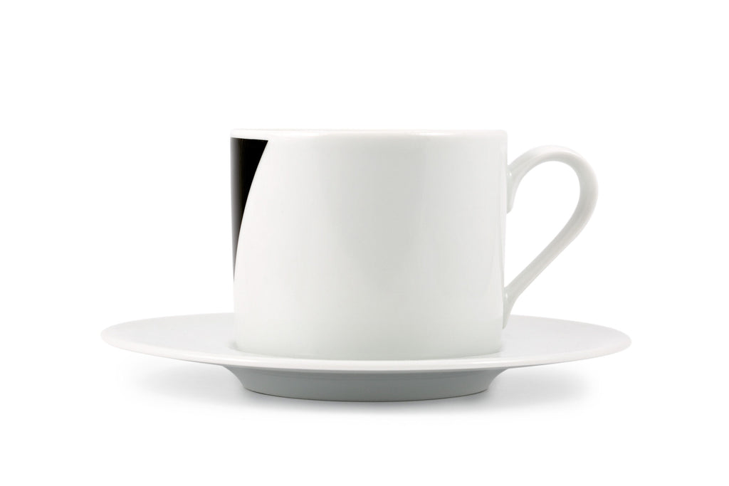 Coffee cup Arrow and Square by rotate design (Black and White) 1