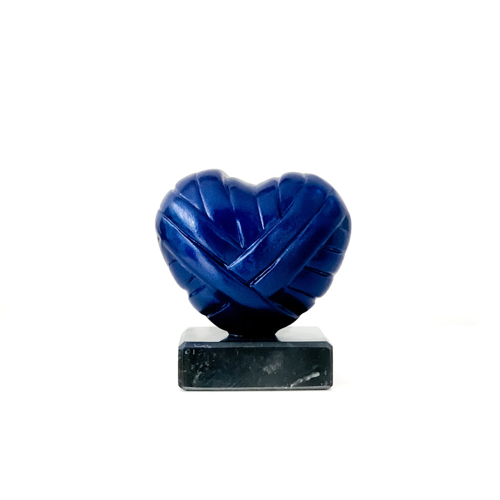 Small Heart with Metallic blue by Stathis Alexopouloos