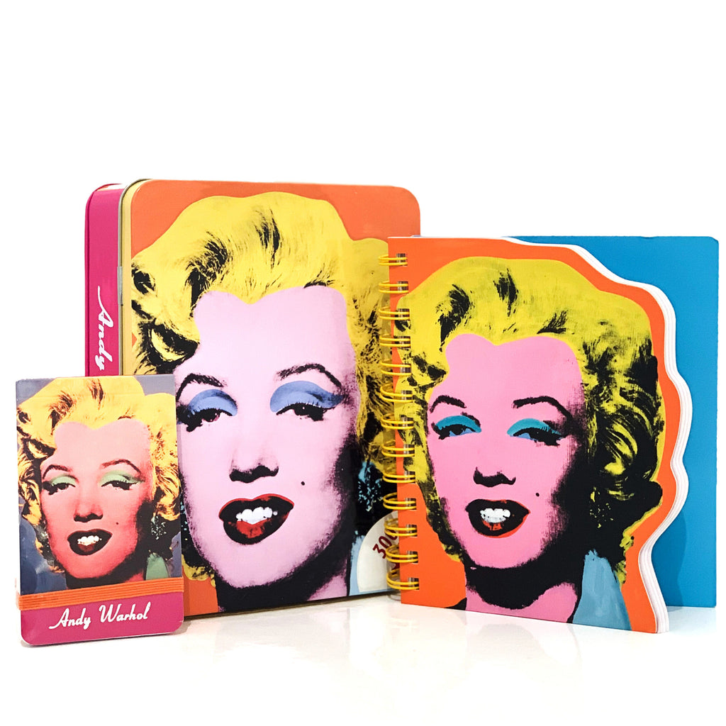 Set of Andy Warhol Marilyn Monroe Puzzles and Notebook