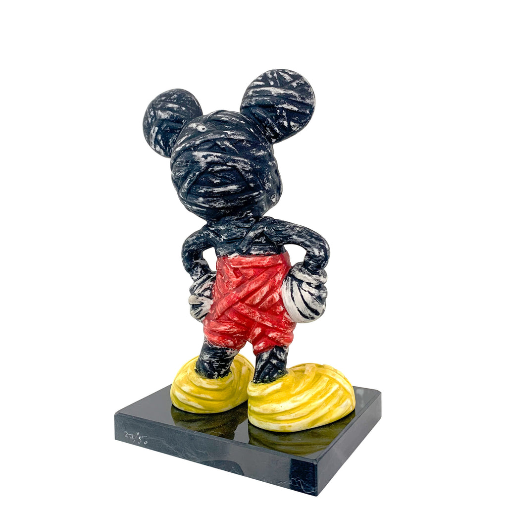 Coloured acrylic resin scultpure Mickey Mouse by Stathis Alexopoulos (Marble base)