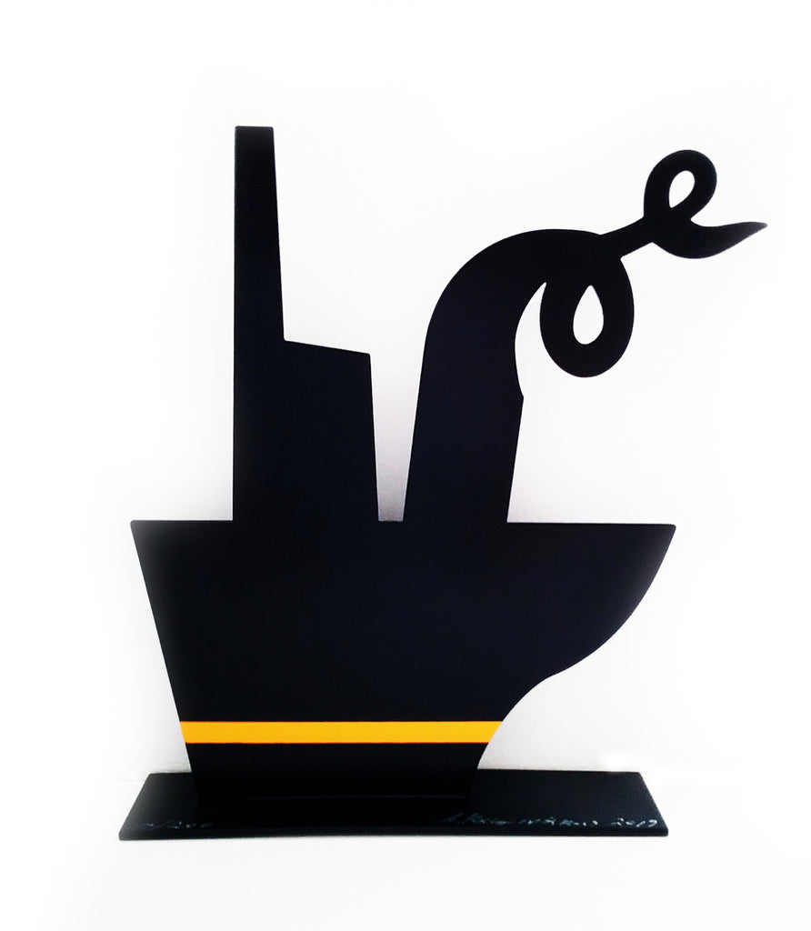 Metallic Boat by Antonis Kastrinakis (Black with yellow stripe)