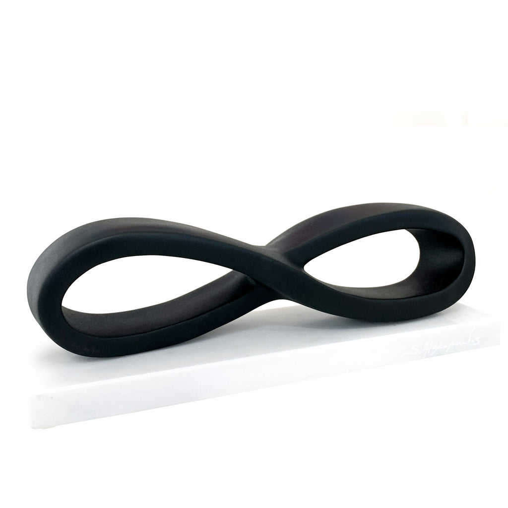Infinity Resin sculpture by Stathis Alexopoulos (Matte Black)