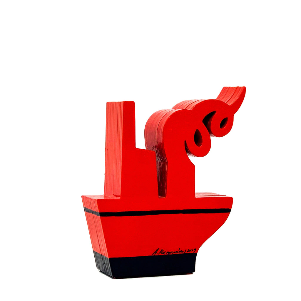 Cardboard Boat by Antonis Kastrinakis (Red,Black)