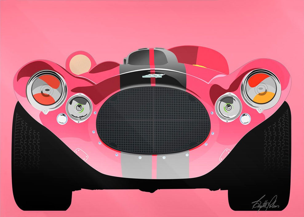 Pink car by Brigitte Polemis
