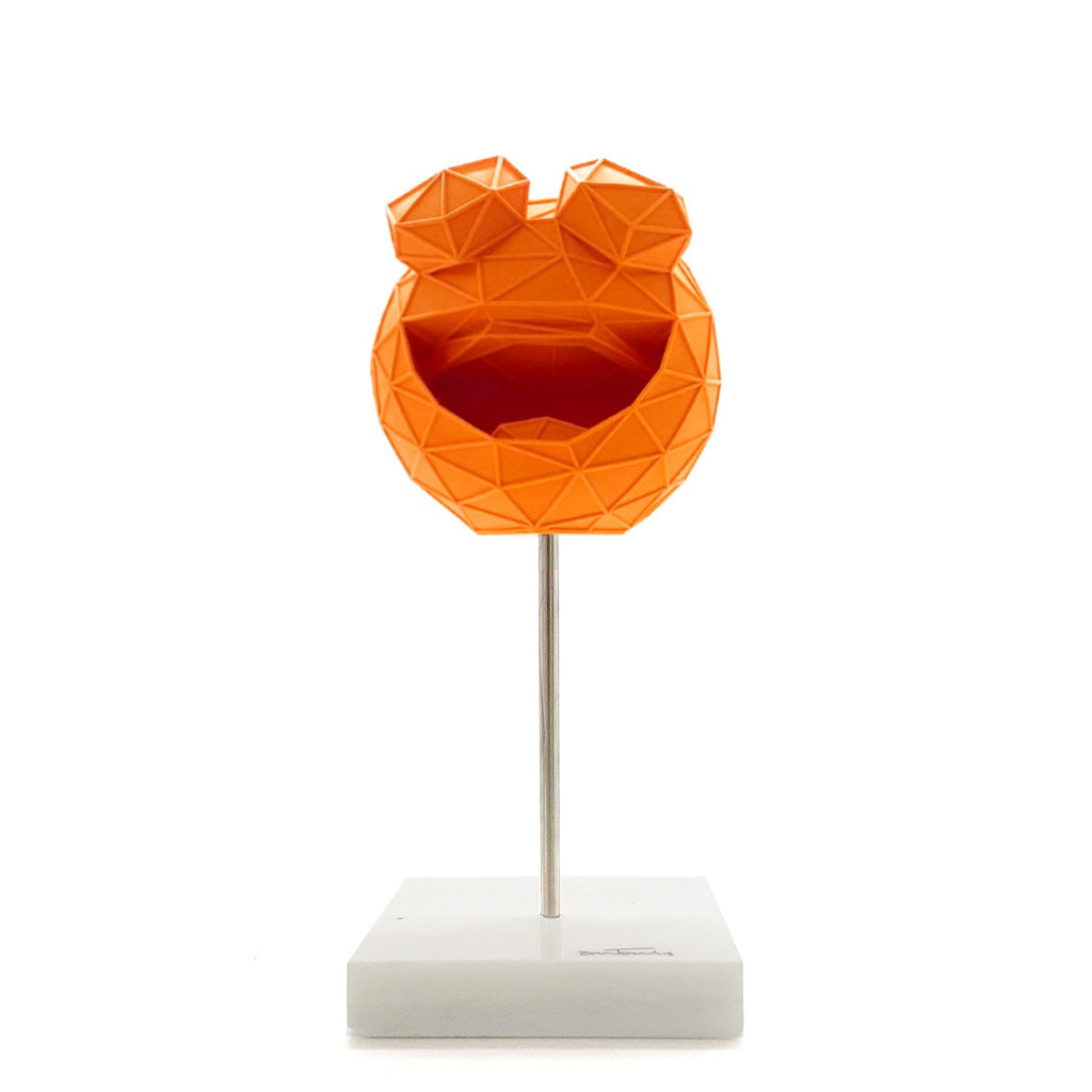 Smile Emoji 3D Resin Sculpture by Antonis Kiourktsis (Orange)