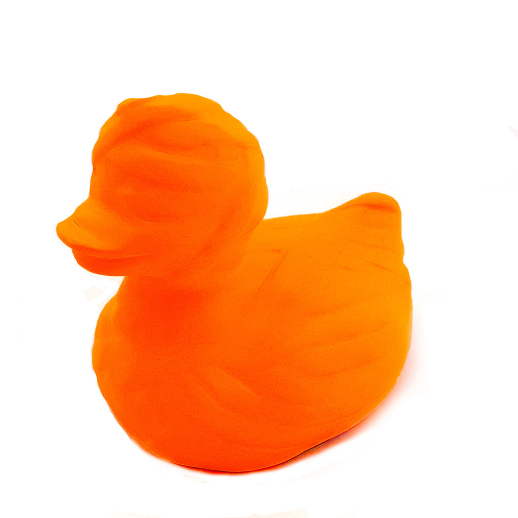 Duck sculpture by Stathis Alexopoulos (fluo orange)