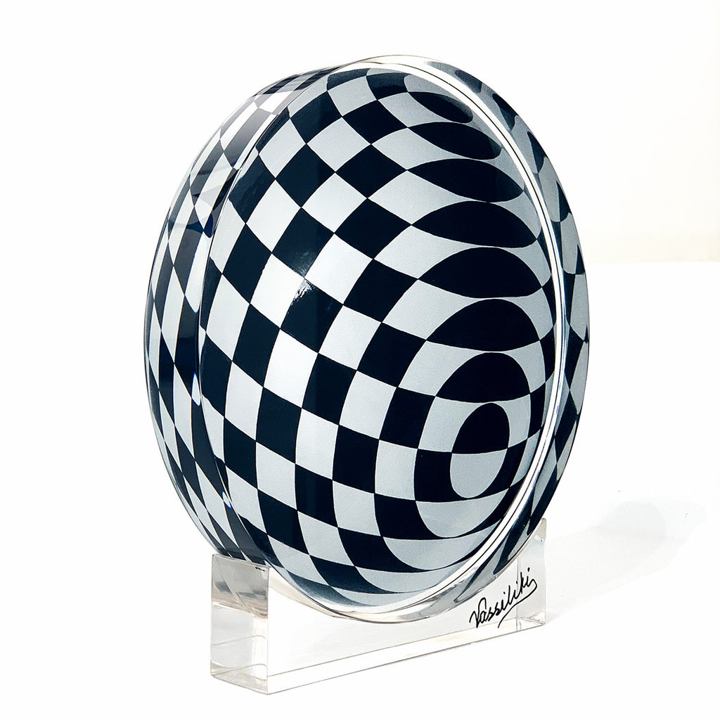 Black White Sphere printing on Plexiglass by Vassiliki