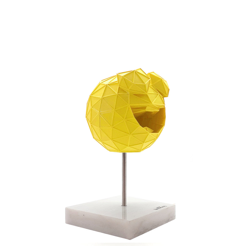 Smile Emoji 3D Resin Sculpture by Antonis Kiourktsis (Yellow)