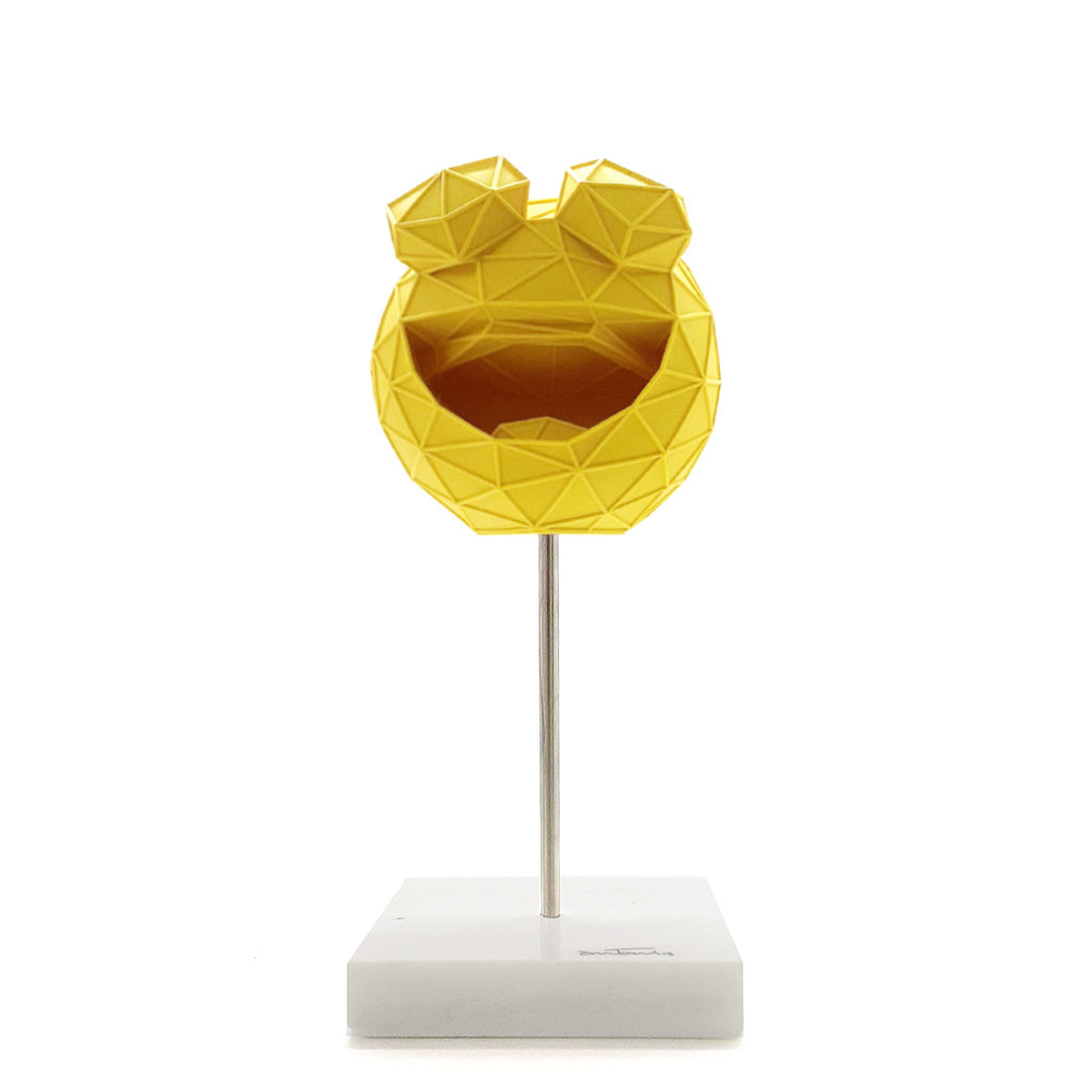 Smile Emoji 3D Resin Sculpture by Antonis Kiourktsis (Yellow)