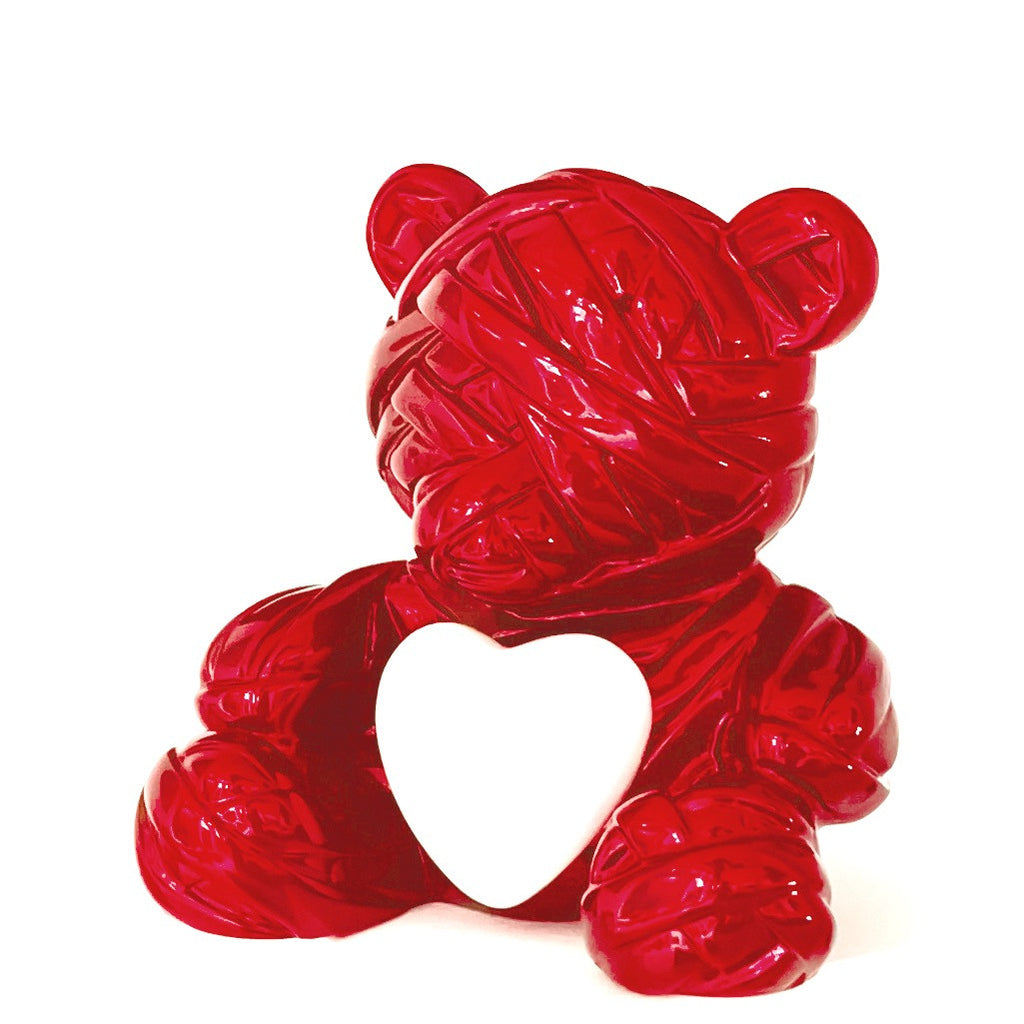 Teddy Bear with Metallic Colors by Stathis Alexopoulos (Red)