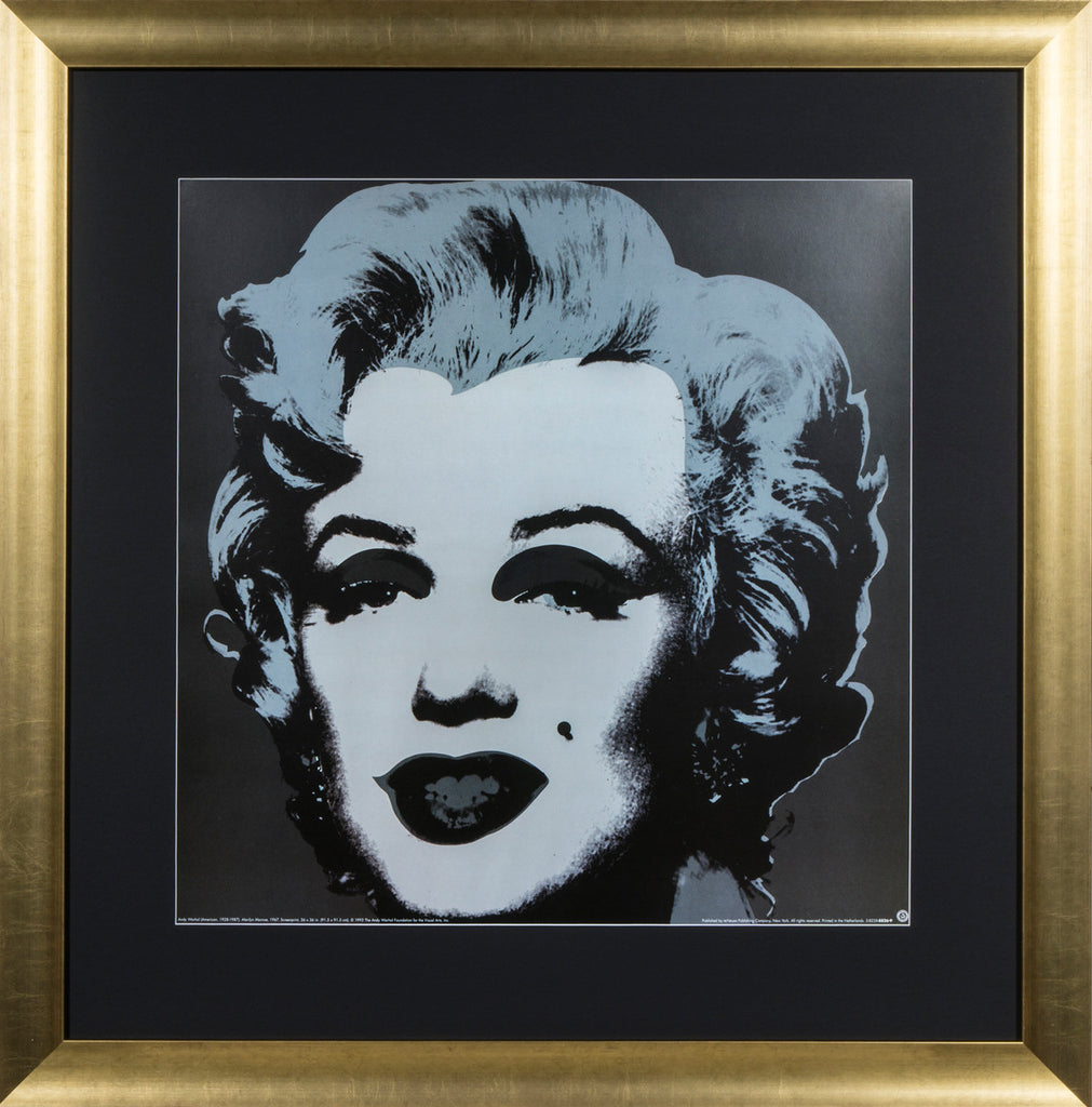 Marilyn by Andy Warhol Art Print lithography with Gold Frame