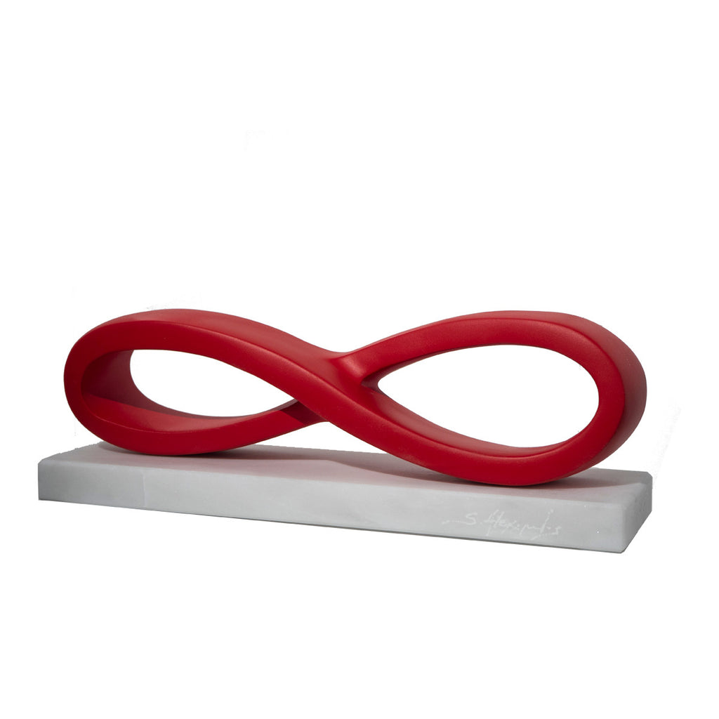 Infinity Resin sculpture by Stathis Alexopoulos (Matte Red)
