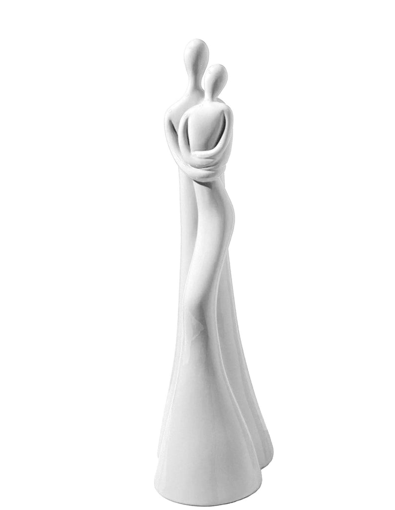 Hug metallic sculpture by Vassiliki (white)