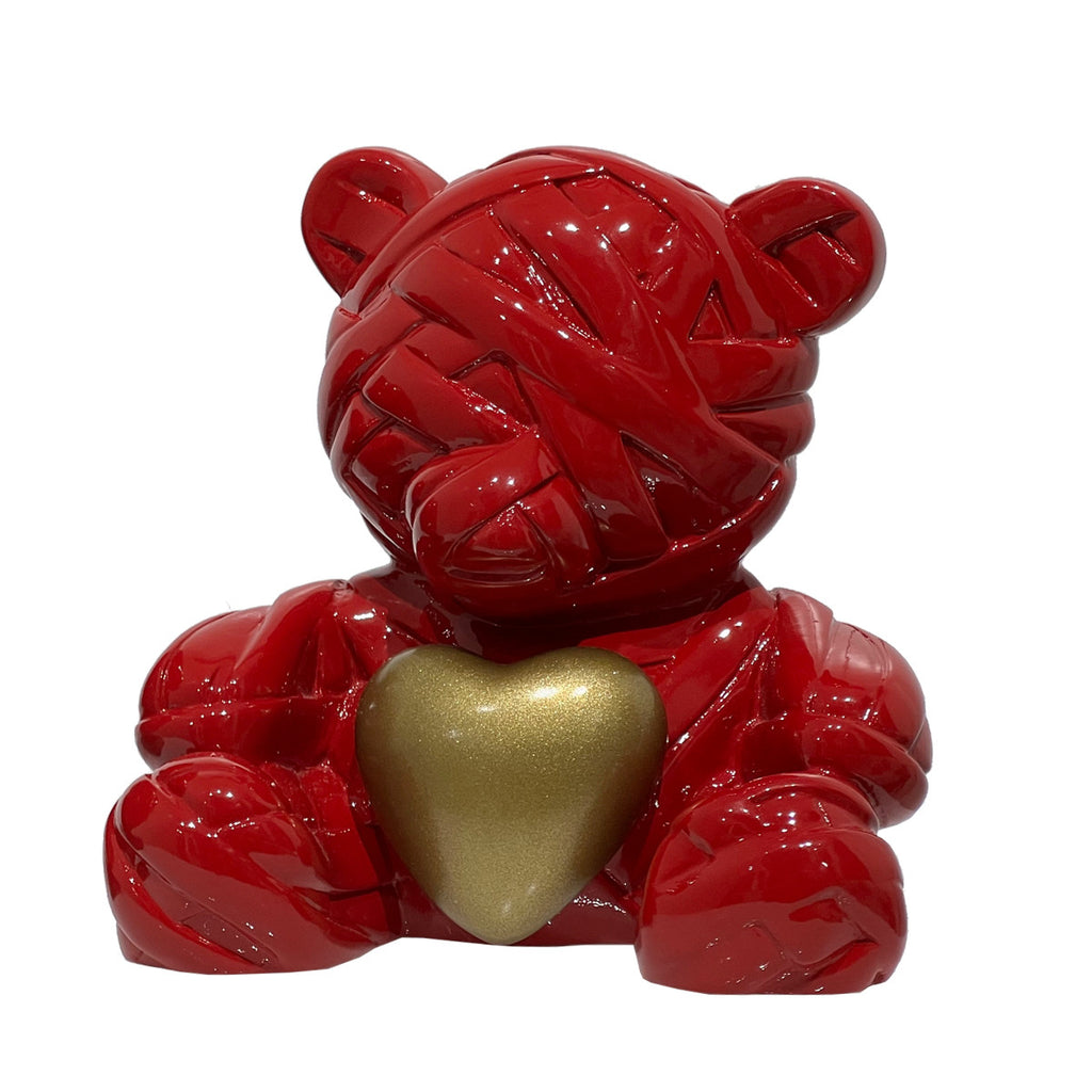 Teddy Bear with Metallic Colors by Stathis Alexopoulos (Red &amp; Gold Heart)