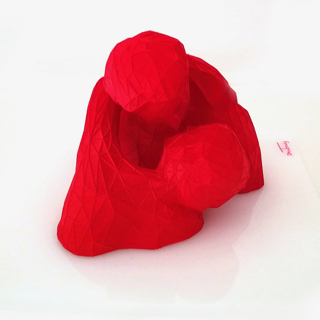 Red Lovers 3d sculpture by Antonis Kiourktsis