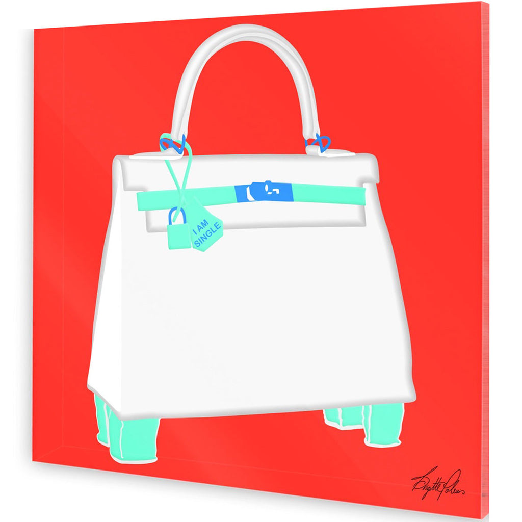 Kelly bag printing on dibond by Brigitte Polemis (White Red)