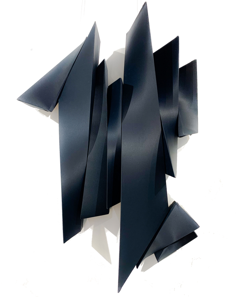 Three dimensional wall sculpture by Rania Schoretsaniti (black) 6
