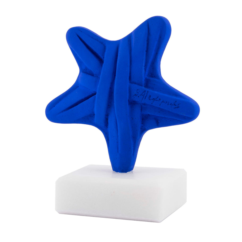 Blue Star resin sculpture by Stathis Alexopoulos