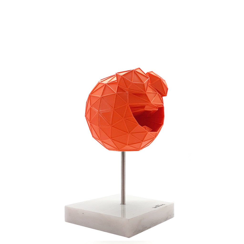 Smile Emoji 3D Resin Sculpture by Antonis Kiourktsis (orange)