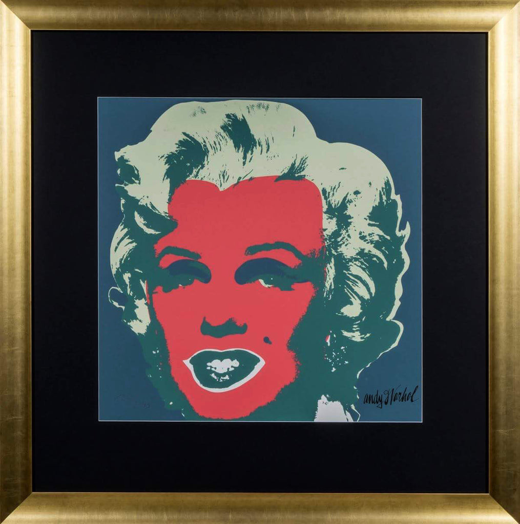 POP ART print Marilyn by Andy Warhol  with Gold Frame