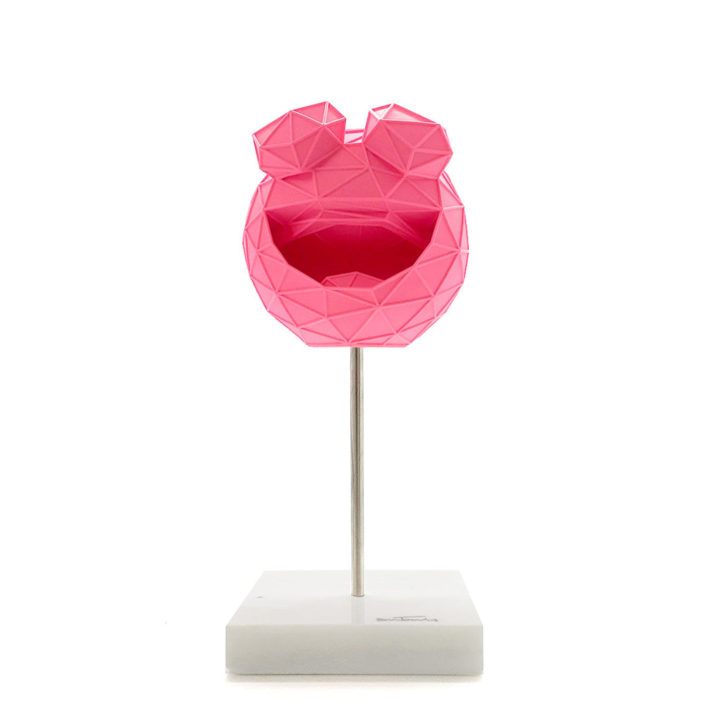 Smile Emoji 3D Resin Sculpture by Antonis Kiourktsis (Baby Pink)