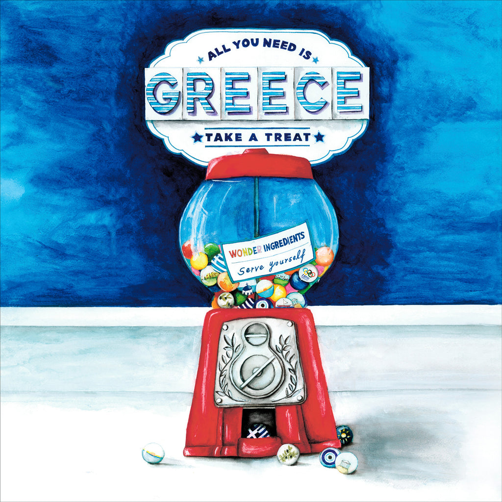 All you need is Greece art Print by Caroline Rovithi