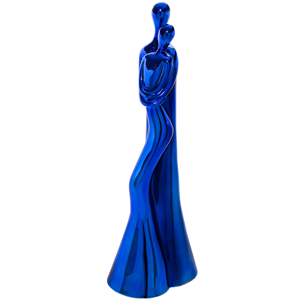 Hug Sculpture Metallic Colors by Vassiliki (Blue)