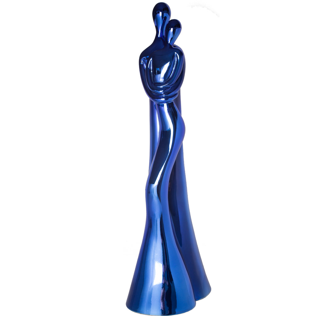 Hug Sculpture Metallic Colors by Vassiliki (Blue)