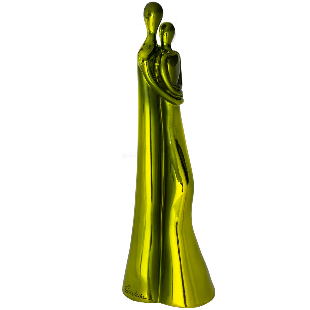 Hug Sculpture Metallic Colors by Vassiliki (Olive Color)