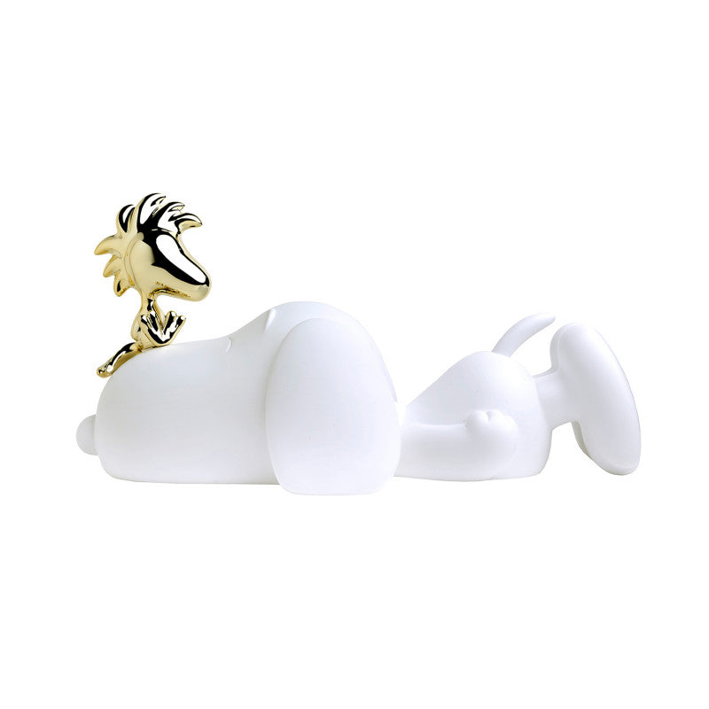 Snoopy and Woodstock sculpture by Leblon Delienne (White & Gold)
