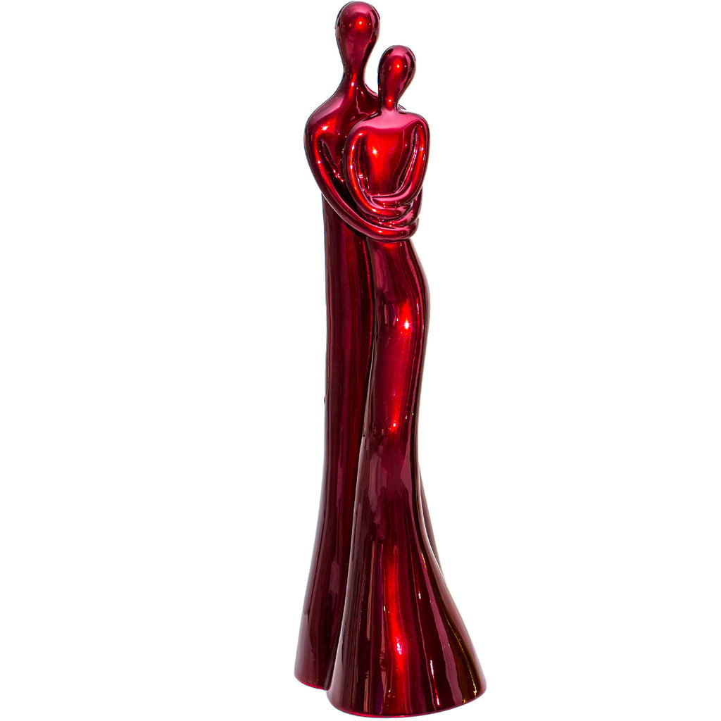 Hug Sculpture Metallic Colors by Vassiliki (Red Metallic)